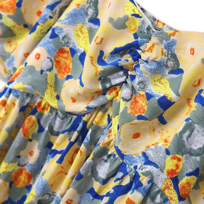 Plus Size Empire Waist Floral Puff Short Sleeve Lightweight Summer Dress - image 2