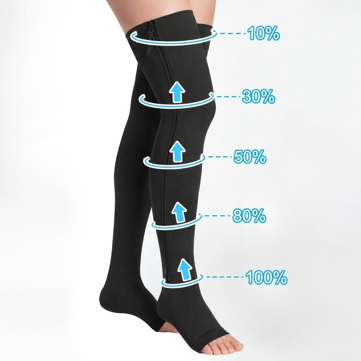 Side-Zip Compression Socks - image 0
