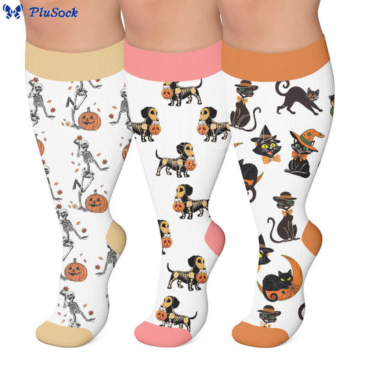 Plus Size Festive Pet Compression Socks - image 0