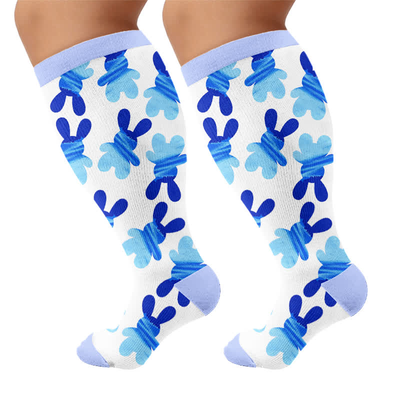 Plus Size Patchwork Rabbit Compression Socks - image 8