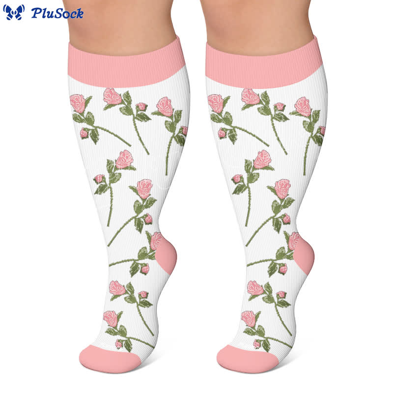 Plus Size Rose Garden Compression Socks - image 5