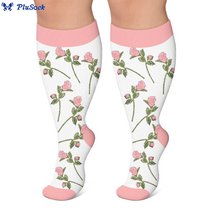 Plus Size Rose Garden Compression Socks - image 5