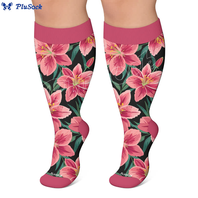 Plus Size Rose Garden Compression Socks - image 4