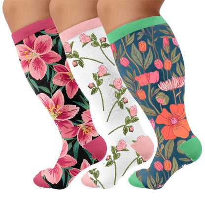 Plus Size Rose Garden Compression Socks - image 7
