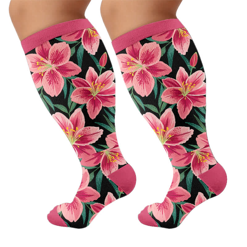 Plus Size Rose Garden Compression Socks - image 8