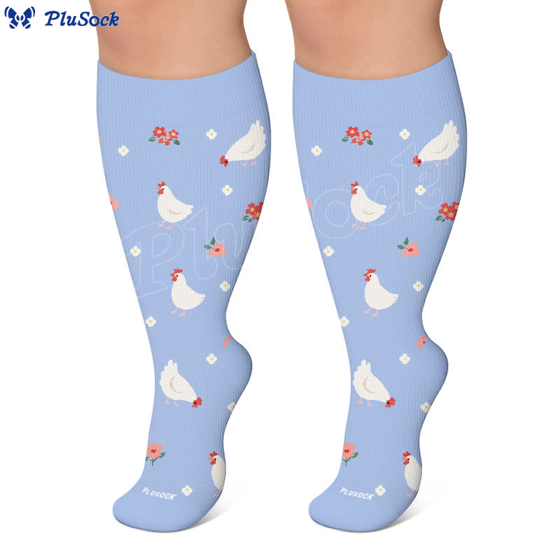 Plus Size Bunny Bloom Compression Socks - image 10