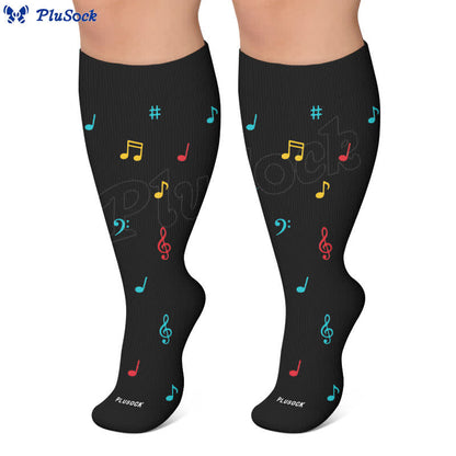 Plus Size Music Robot Compression Socks - image 8