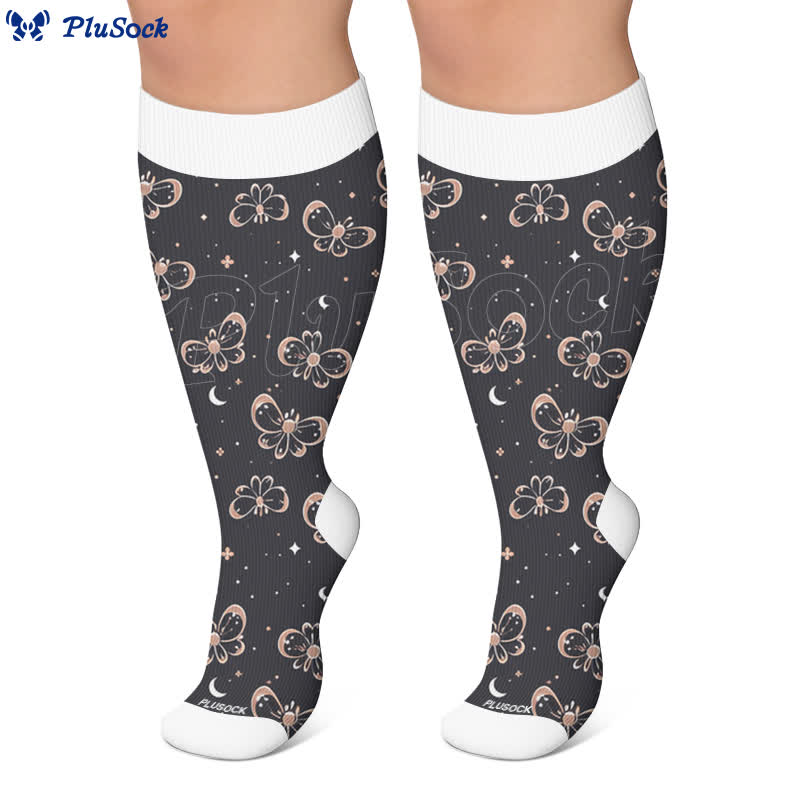 Plus Size Ghost Cat Compression Socks - image 10