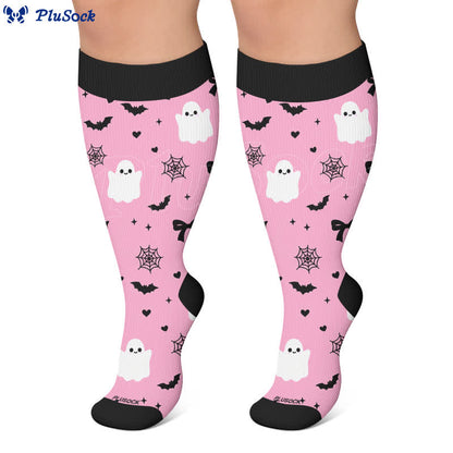 Plus Size Ghost Cat Compression Socks - image 8