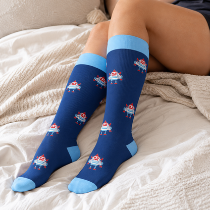 Plus Size Music Robot Compression Socks - image 3