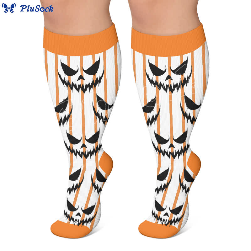 Plus Size Black Cat Bat Compression Socks - image 4