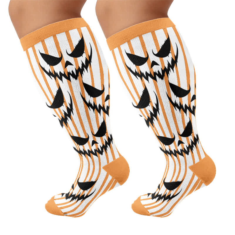 Plus Size Black Cat Bat Compression Socks - image 8
