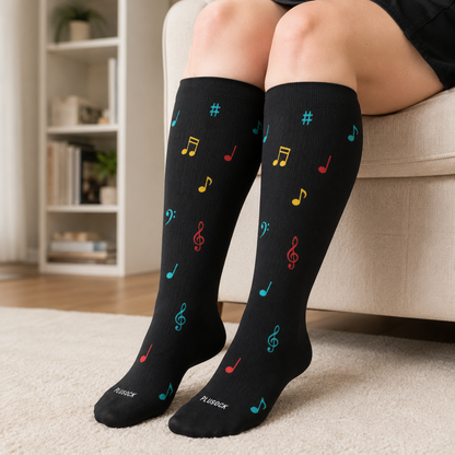 Plus Size Music Robot Compression Socks - image 2