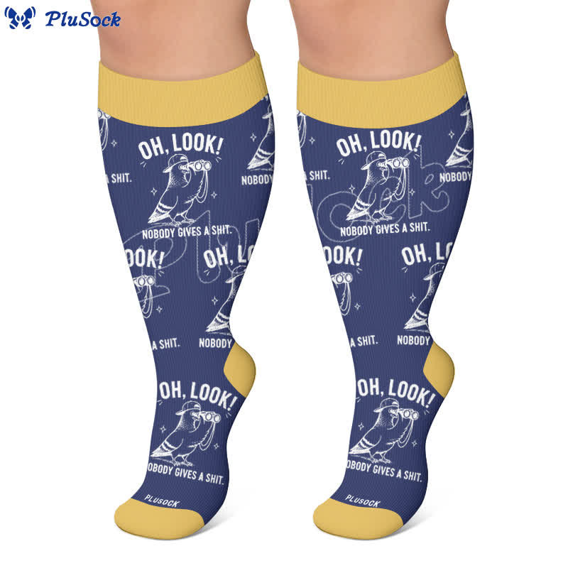 Plus Size Pigeon Compression Socks - image 4