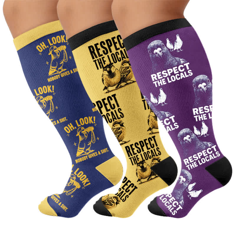 Plus Size Pigeon Compression Socks - image 7