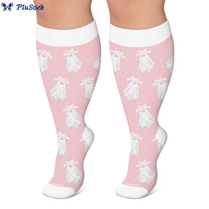 Plus Size Stripe Spider Ghost Compression Socks - image 6