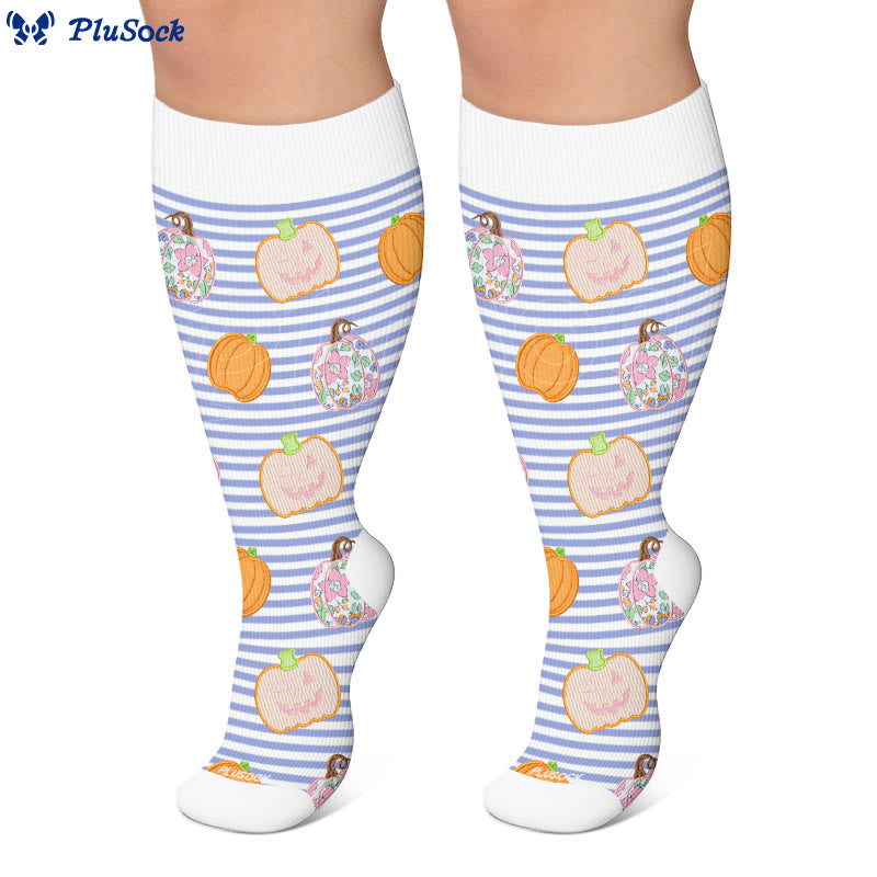 Plus Size Stripe Spider Ghost Compression Socks - image 10