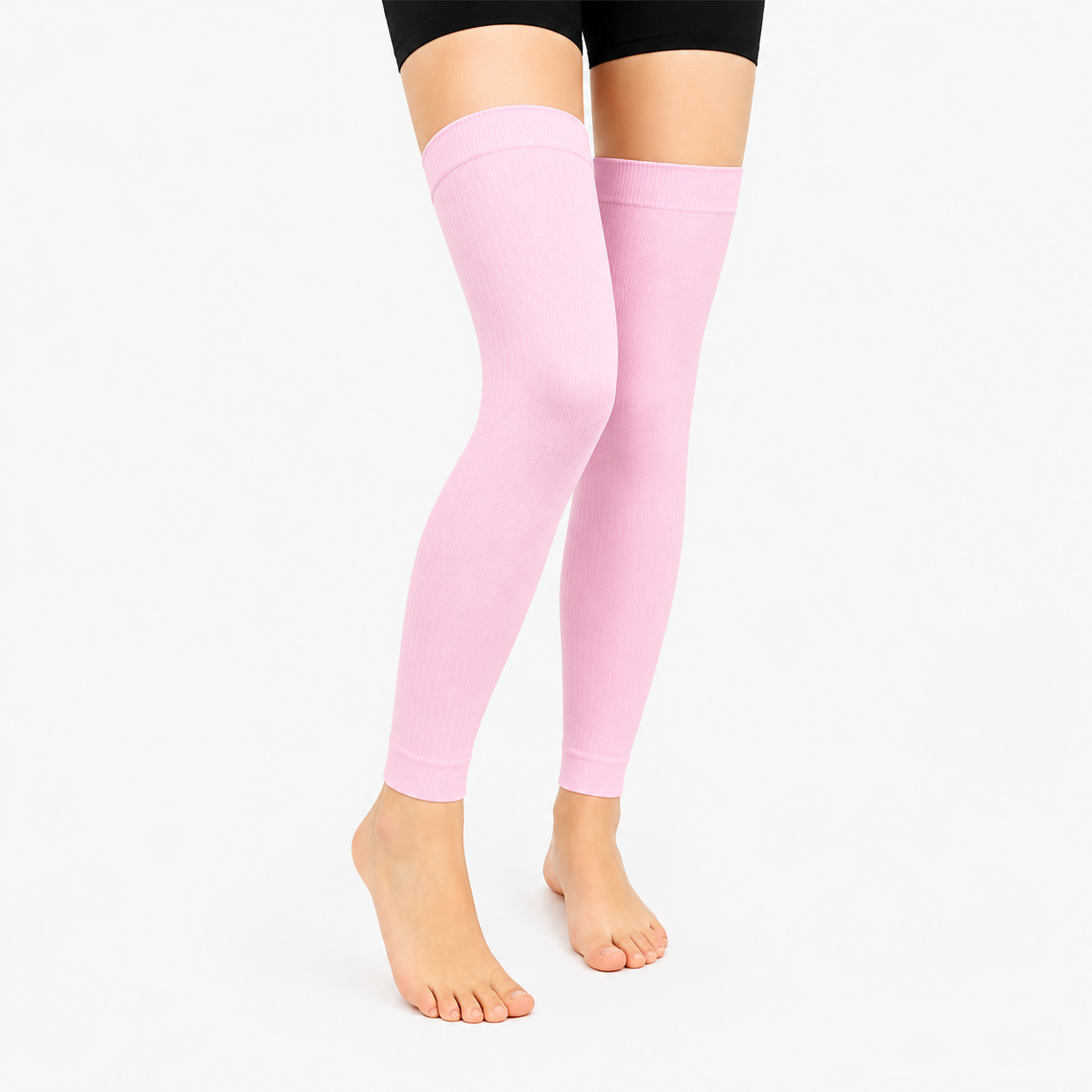 Pink Dots Series  Thigh High Compression Sleeves(3 Pairs) - Light Pink - L/XL - image 3