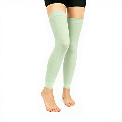 Green Polka Dots Thigh High Compression Sleeves(3 Pairs) - Light Green - L/XL - image 2