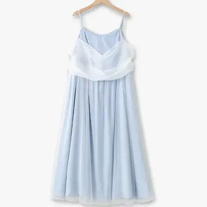 Plus Size Empire Waist Fit and Flare A Line Lightweight Summer Dress Set - Midi Slip Dress - 6XL - image 1
