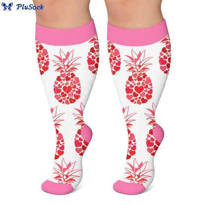 Plus Size Doodle Floral Compression Socks - image 4
