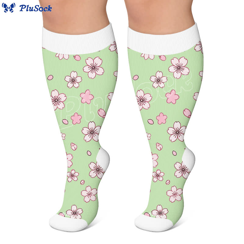 Plus Size Strawberry Daisy Compression Socks - image 5