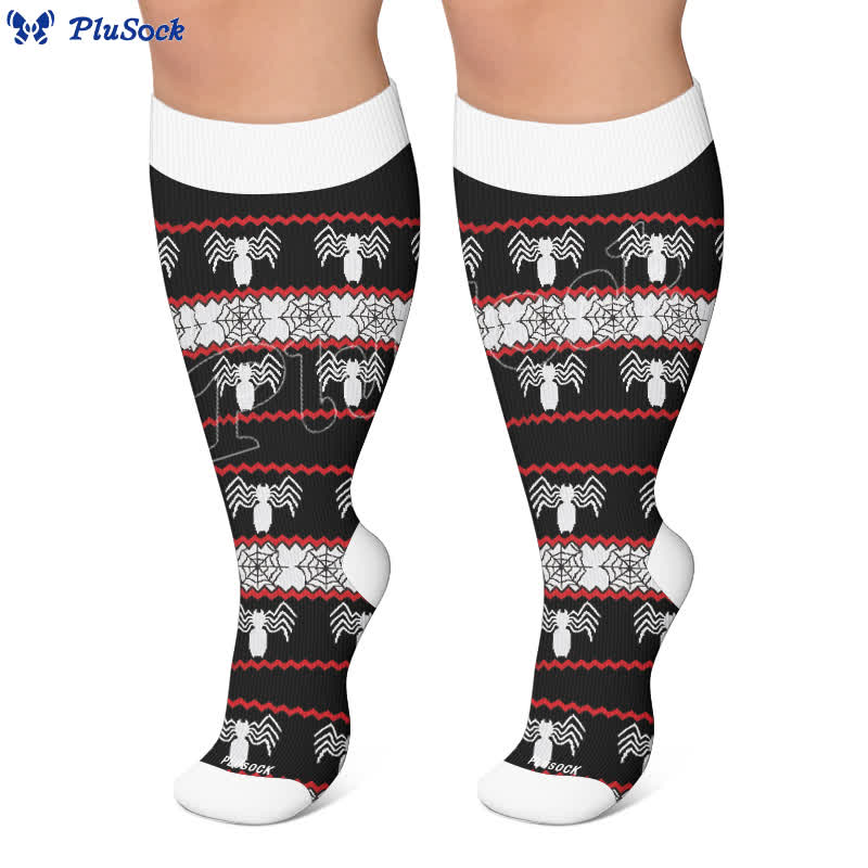 Plus Size Halloween Spider Compression Socks - image 4