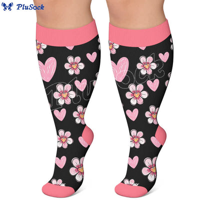 Plus Size Daisy Bloom Compression Socks - image 5