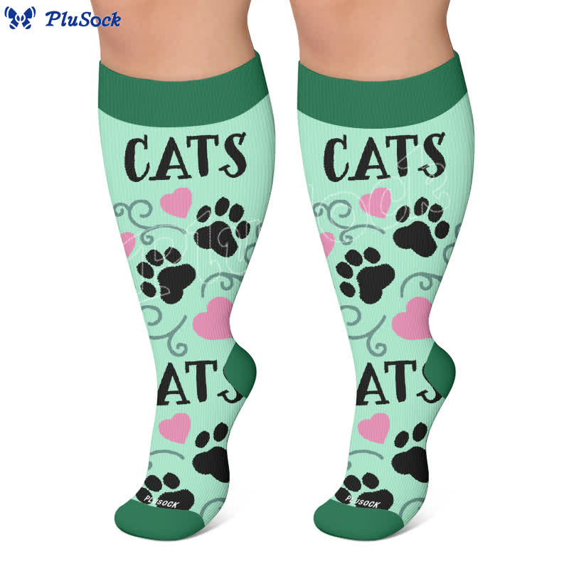 Plus Size Crown Cat Compression Socks - image 5
