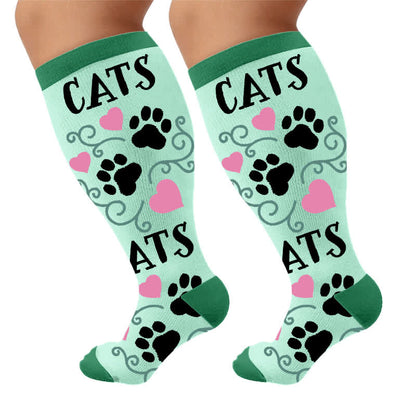 Plus Size Crown Cat Compression Socks - image 9
