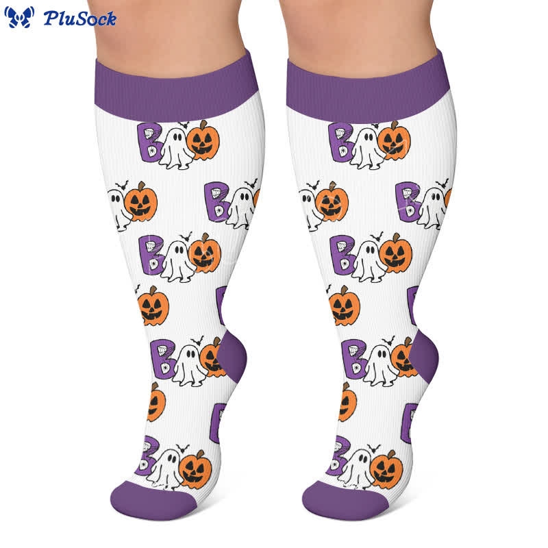 Plus Size Spooky Balloon Compression Socks - image 6