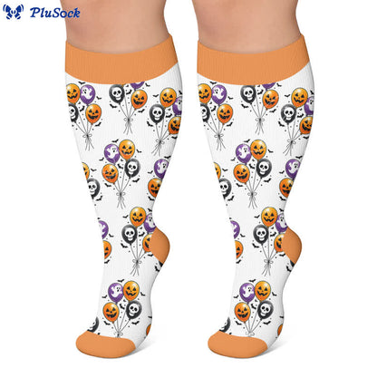 Plus Size Spooky Balloon Compression Socks - image 4
