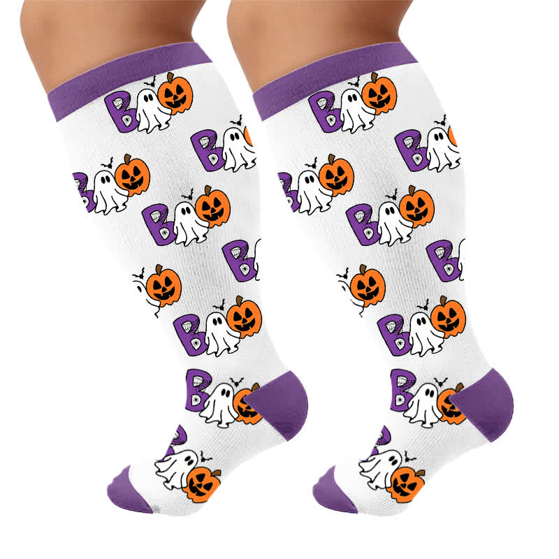 Plus Size Spooky Balloon Compression Socks - image 10