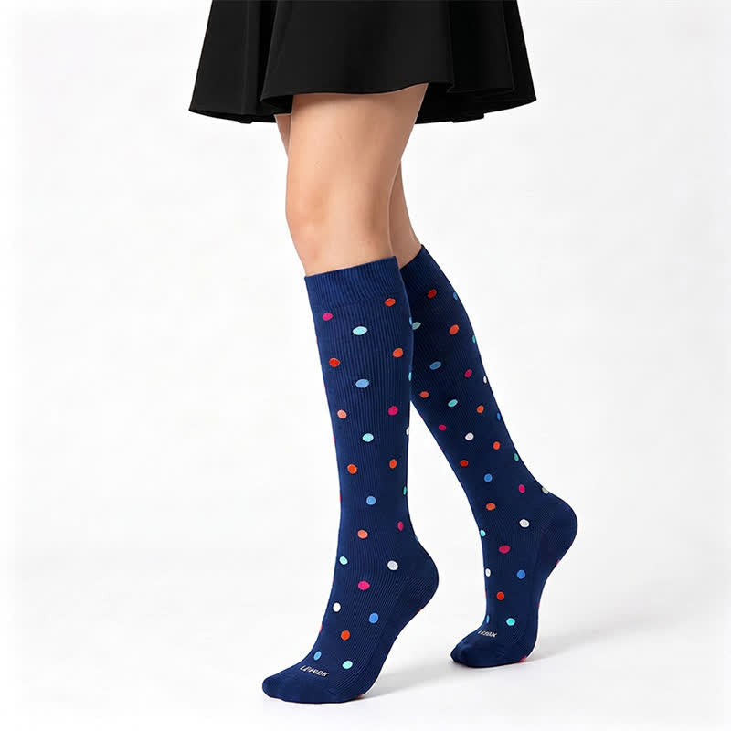 Polka-Dot Compression Socks(3 Pairs) - image 5