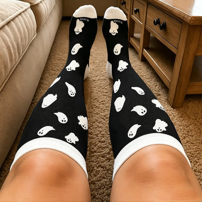 Plus Size Purranormal Pumpkin Night Compression Socks - image 3
