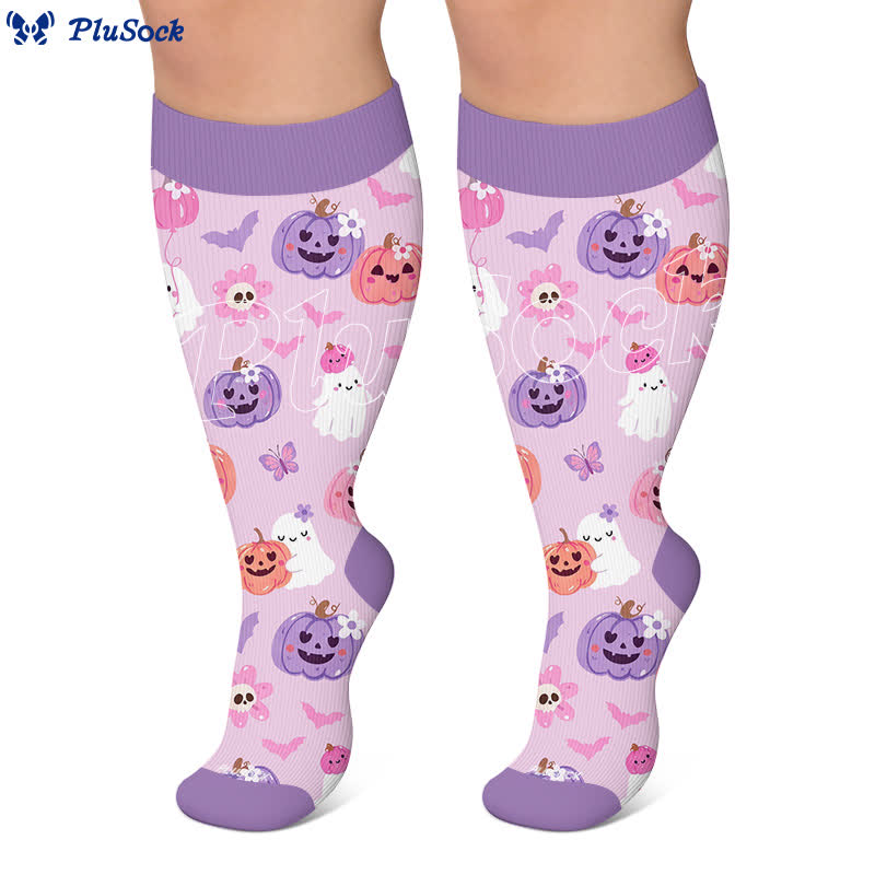 Plus Size Lavender Bear Compression Socks - image 7