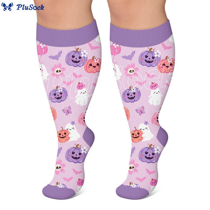 Plus Size Lavender Bear Compression Socks - image 7