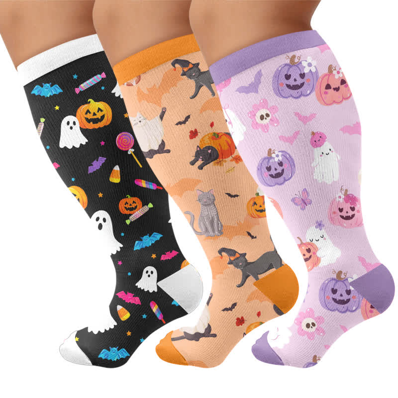 Plus Size Lavender Bear Compression Socks - image 4