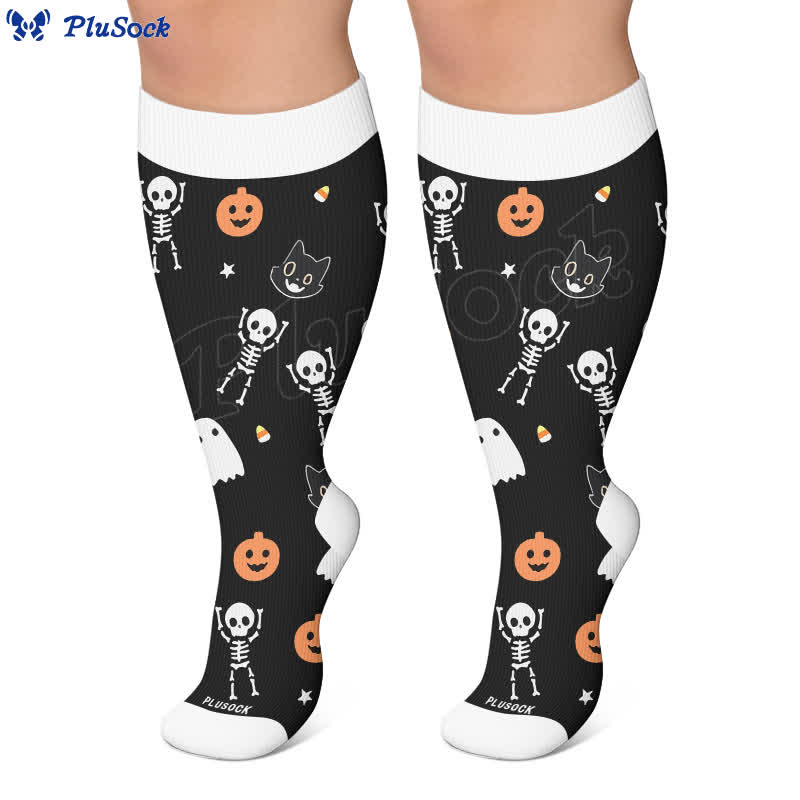 Plus Size Midnight Mischief Halloween Compression Socks - image 5