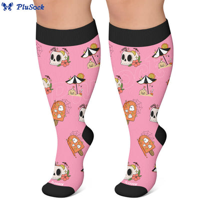 Plus Size Midnight Mischief Halloween Compression Socks - image 6