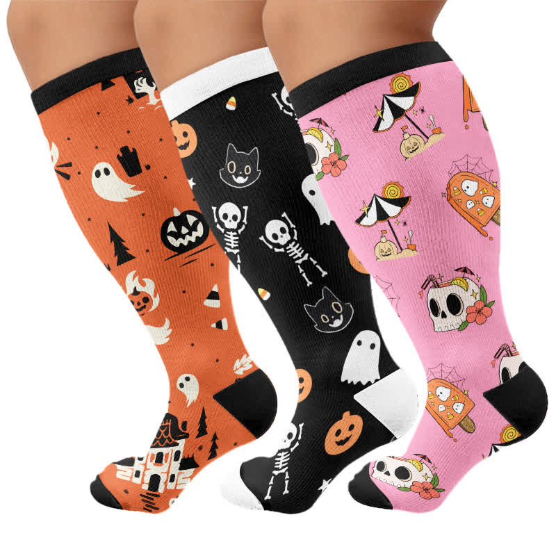 Plus Size Midnight Mischief Halloween Compression Socks - image 4