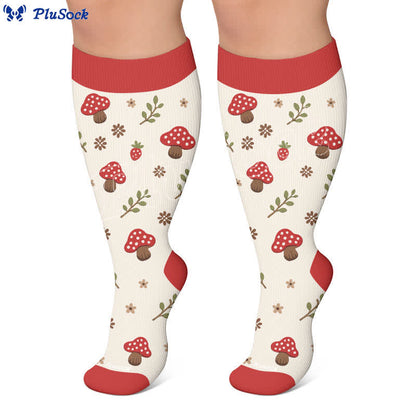 Plus Size Mushroom Meadow Compression Socks - image 6