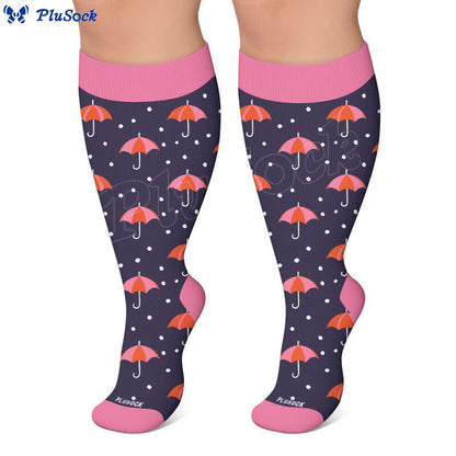 Plus Size Mushroom Meadow Compression Socks - image 9