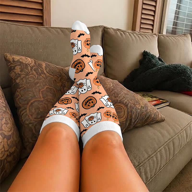 Plus Size Skull Star Compression Socks - image 2