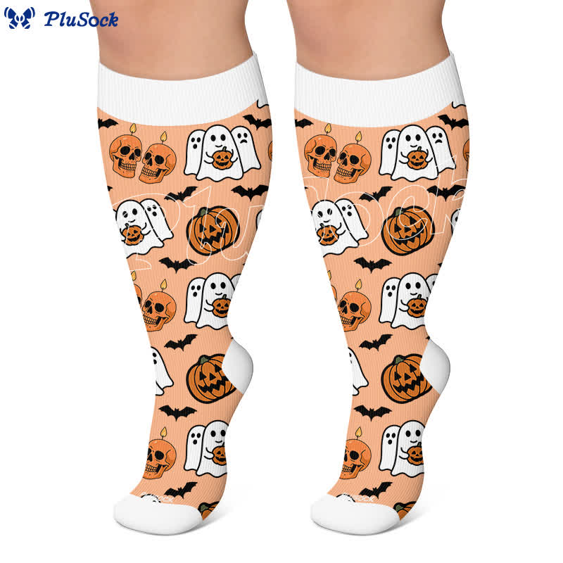Plus Size Skull Star Compression Socks - image 6