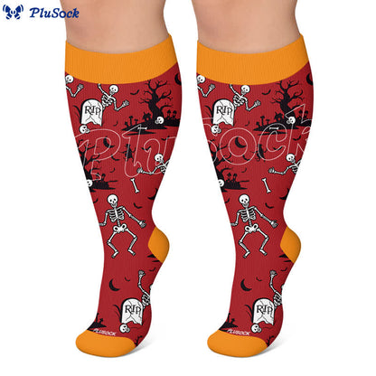 Plus Size Webs Bone Parade Compression Socks - image 7