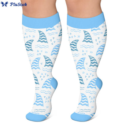 Plus Size Ocean Wave Compression Socks - image 6
