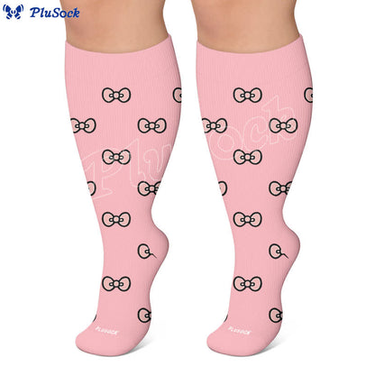 Plus Size Cherry Bow Compression Socks - image 8
