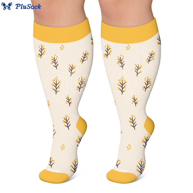 Plus Size Cherry Bow Compression Socks - image 6