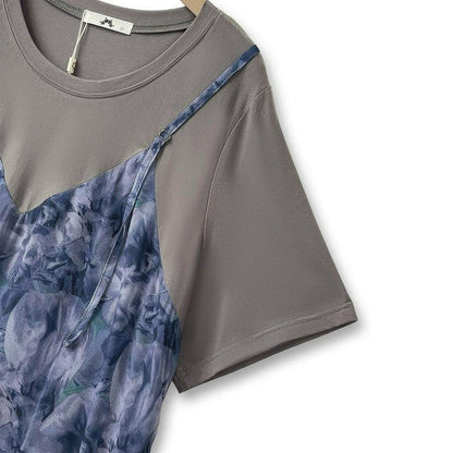 Marble Layered Casual Maxi Dress - image 2